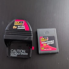 New Bright RC 6V Battery Charger & Rechargeable Battery Wall Outlet Plug In 