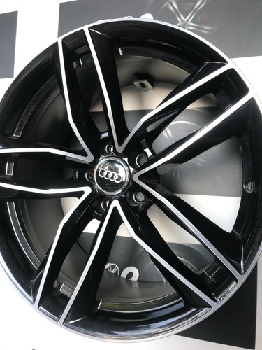 4 CERCHI IN LEGA 21" PER AUDI A4 A5 A6 Q5 MERCEDES VW SEAT BMW NERO LUCIDO - Foto 10 di 12