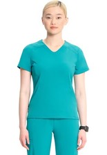 Infinity GNR8 Women's Scrubs V-Neck Top IN620A TLB Teal Blue Free Ship