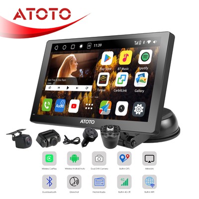 7'' Portable Car Play Wireless Stereo Carplay Android Touch Screen Radio ChatGPT
