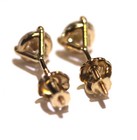 GIA certified .74ct VS2 L yellow loose round diamond estate Natural earrings — photo 6