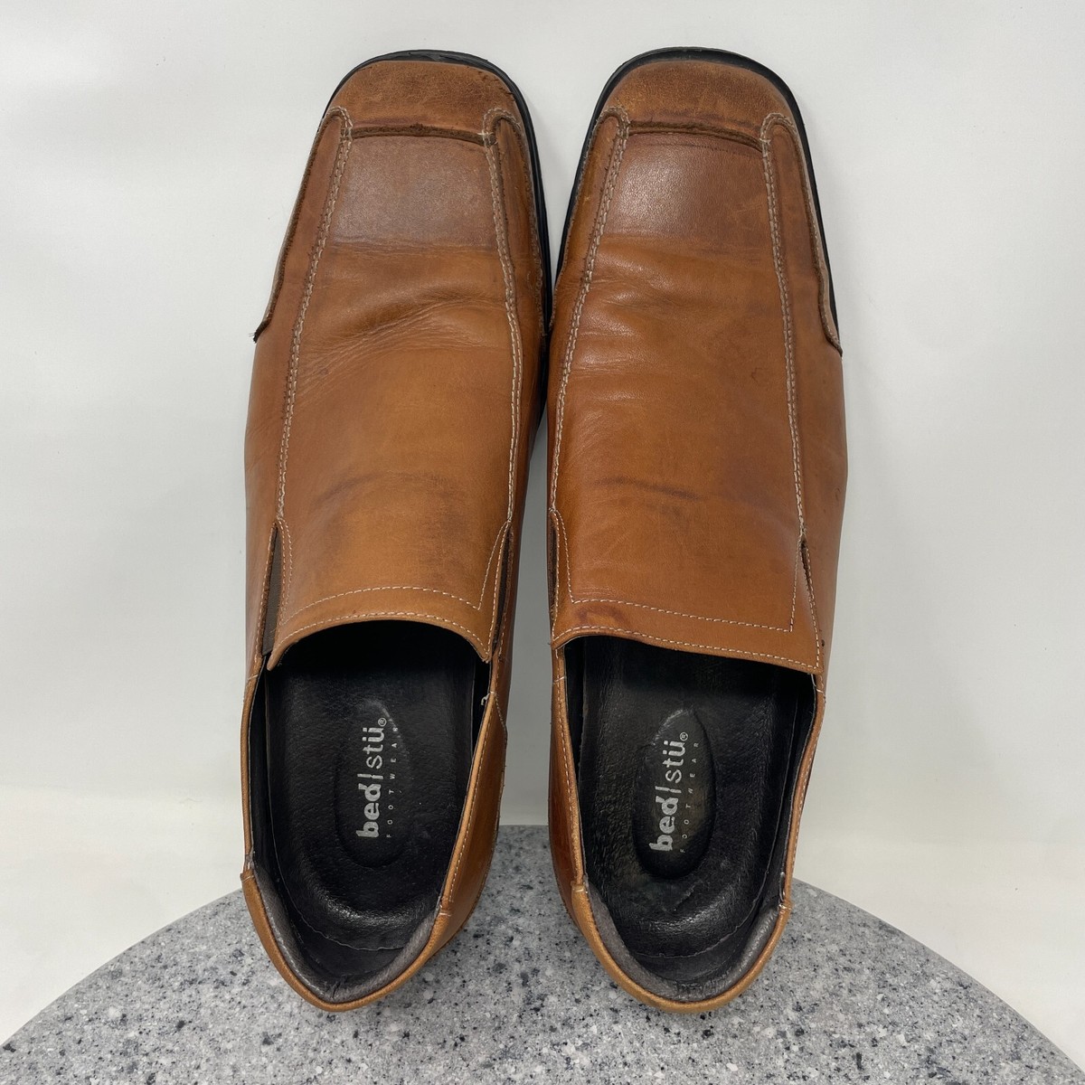 Bed Stu Loafers Shoes Mens 10.5 Brown Leather Slip On Casual 