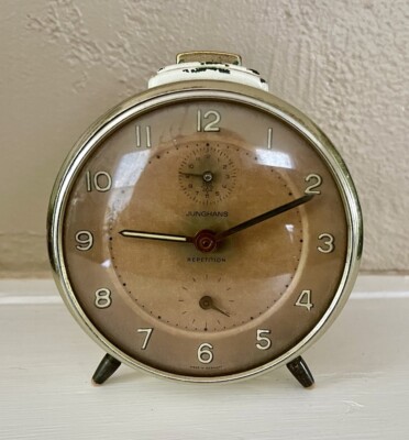 VINTAGE JUNGHANS REPETITION ALARM CLOCK MADE IN GERMANY RUNNING