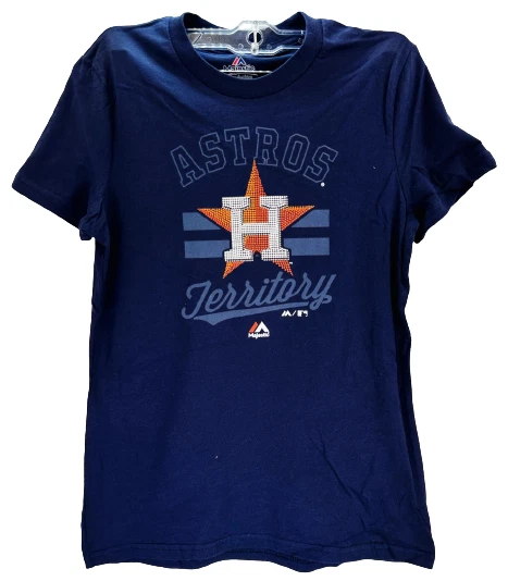 Majestic Boys Houston Astros Sequined Team Logo Territory Shirt