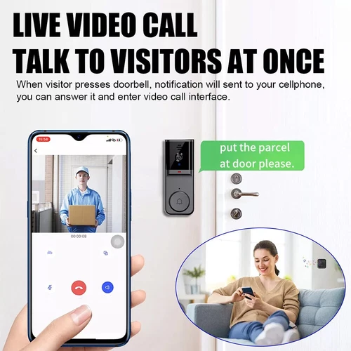 Smart WiFi Wireless Video Doorbell Security Streaming Camera Door Bell Intercom - Picture 3 of 17