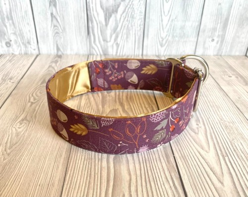 1.5" Hedgerow Handmade Fishtail Martingale Dog Collar Greyhound, Whippet - Picture 5 of 7