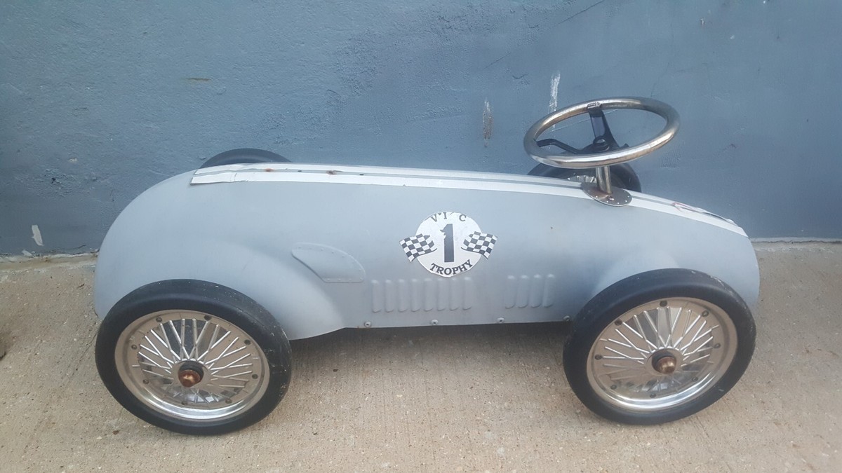 VILAC #1109 Ride On silver Race Car ~ Made in France | eBay