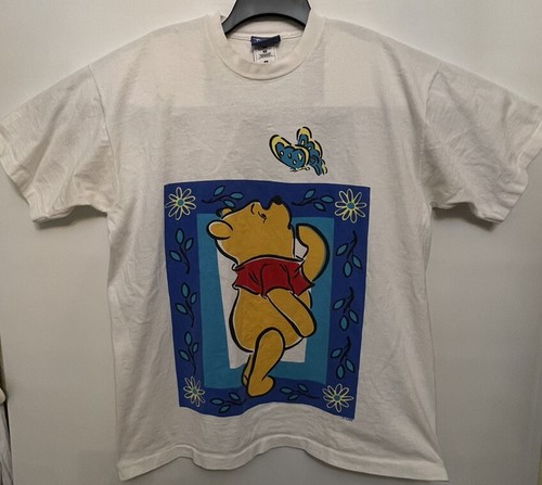 Vintage Disney Winnie The Pooh With a Butterfly T-Shirt Single Stitch XL Damen* - Bild 1 von 12