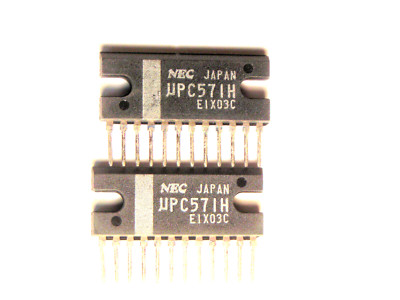 UPC571H  ''Original'' NEC  12P SIP IC  2 pcs