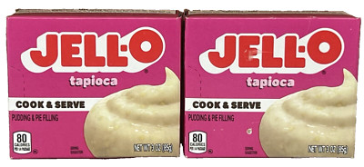 Jello Tapioca Cook & Serve Pudding & Pie Filling 3 oz  (2 Boxes)