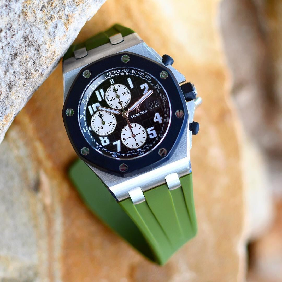 AP Royal Oak Offshore Chronograph Rubberclad Olive Green 25940SK - Main Image