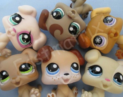 Littlest Pet Shop Set Lot 2 Random Baby Boxer Puppy Dogs Set Authentic Lps Ebay