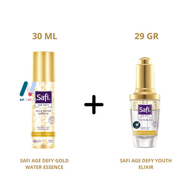 SAFI Age Defy Double Glow Gold Water Essence + Youth Elixir Anti-Aging Brighten