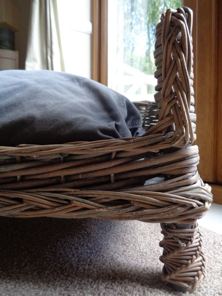 Raised Wicker Pet Bed Settee. eBay
