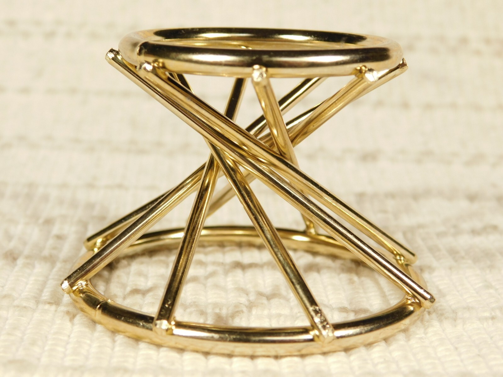 Sphere Display Stand Gold Color with Swirl Design