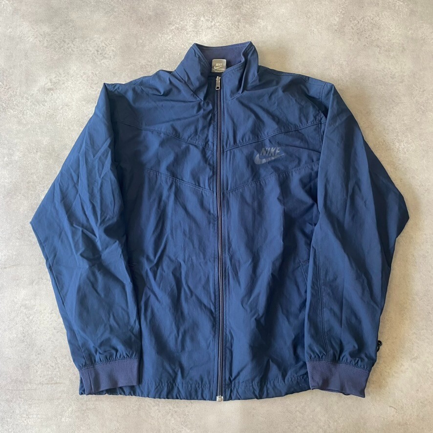 SACAI X NIKE Nike Track Jacket Uomo XL Y2K Swoosh Full Zip Vintage Giacca a Vento Cappotto Navy