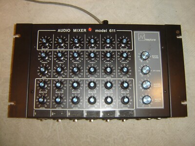 NEI Neptune 611, Black, 6 Ch Mixer, Spring Reverb Preamp Eq