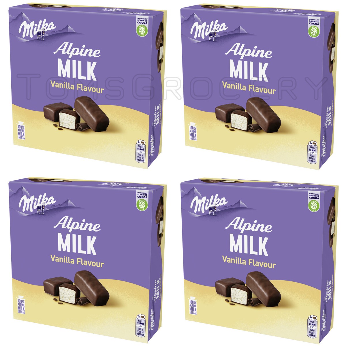 4 x MILKA ALPINE MILK Vanilla Flavor Chocolate Candies