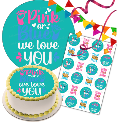 Kuchenaufsatz ‚What Will Baby Be‘ – Gender Reveal Dekoration, Blau Oder Rosa