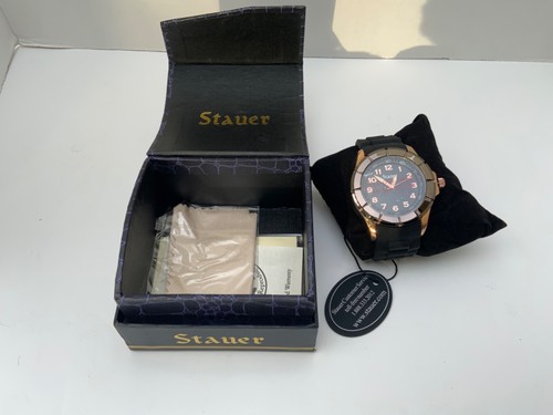 STAUER AUTHENTIC CLASSIC WRISTWATCH #23523 black / rose gold  - Picture 4 of 4