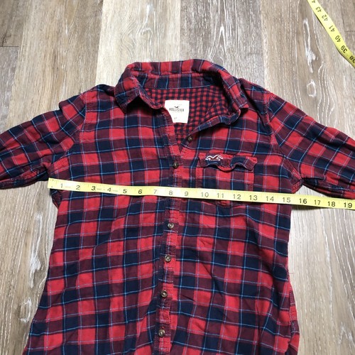 HOLLISTER Button Down Red Plaid Casual Shirt Women's Size XS - Picture 6 of 11
