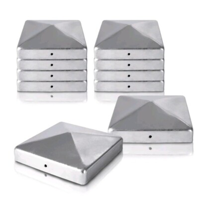 10x Pfostenkappe 121x121mm rostfreie Schutzkappe Schutzhaube Pfosten