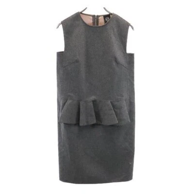 Vestido Alexander McQueen sin mangas 38 gris cremallera trasera - Imagen 1 de 4