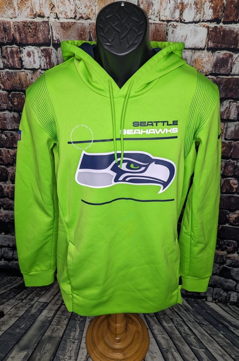 COACH Felpa con cappuccio Nike Dri Fit On Field SEATTLE SEAHAWKS Sideline M piccola media