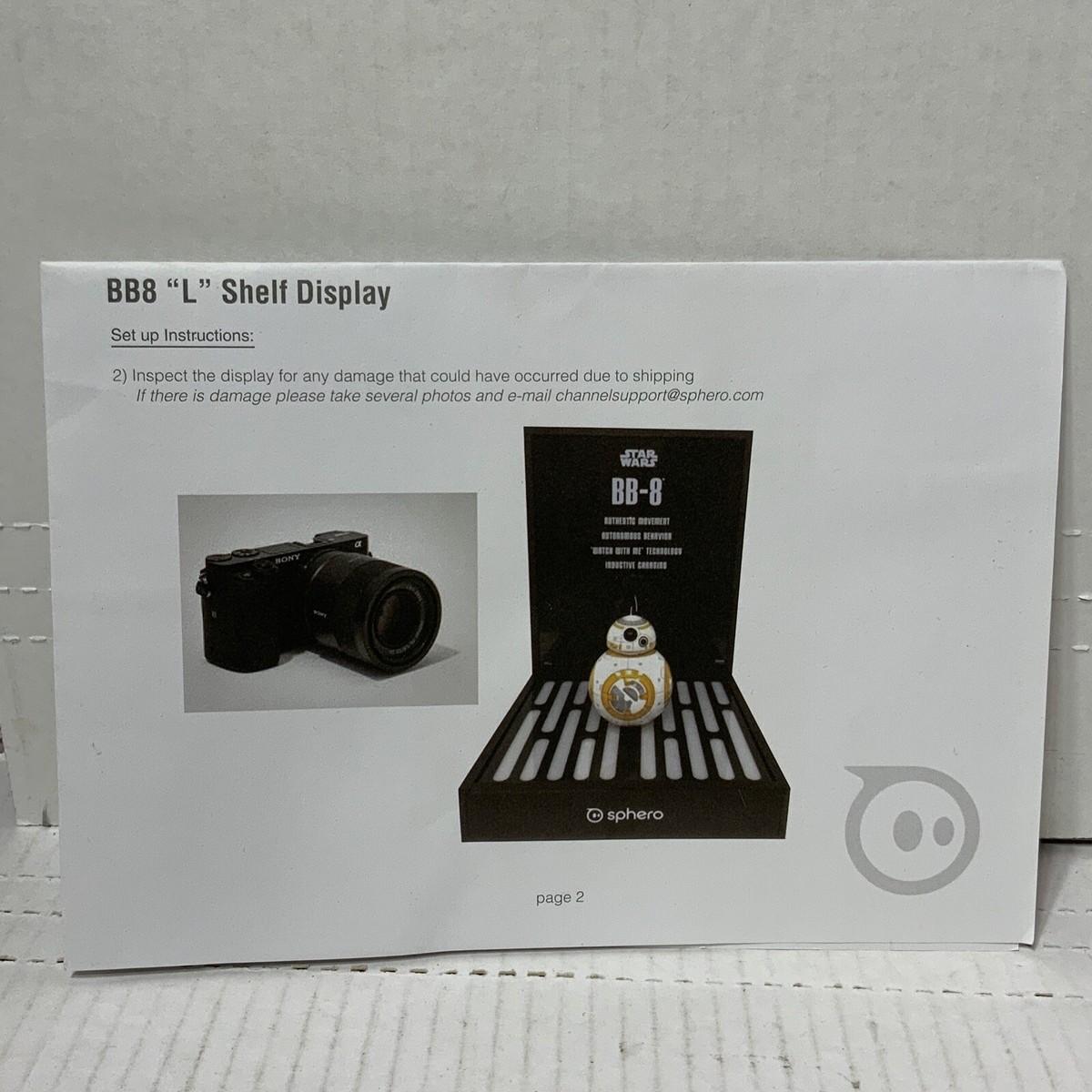 📀 STAR WARS : Store Promo BB8 “L” Shelf Display SPHERO TOY THE