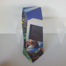 Vintage Ralph Marlin Polyester Tie "Computer Images" 1995 Made In USA