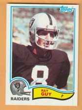 Ray Guy Oakland Raiders 1982 Topps #188 HOF Southern Mississippi Thomson Georgia