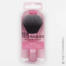 1 REAL TECHNIQUES Multitask Brush Mini Compact Handle Full Sized Head "RT-1704"