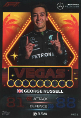 Formel 1 Turbo Attax 2023 MEG09 - George Russell - Vegas Nightlife