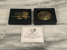 Golden Eagles NRA National Rifle Assn. 2013 Limited Edition NOS Belt Buckle