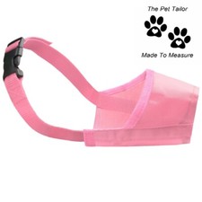 Extra extra Small Dog Muzzle XXS Pink Nylon Training Aid Anti Bite Barking