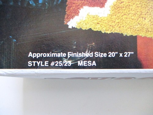 EUC Vtg 70s Malina Latch Hook-A-Rug Kit Southwest Mesa Geometric Tribal 20x27 - Picture 2 of 7