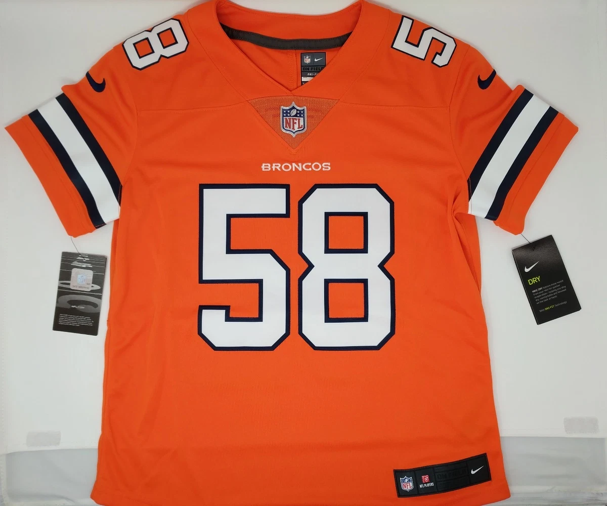 Nike Women s LARGE NFL Von Miller 58 Nike Color Rush Denver Broncos Jersey 150