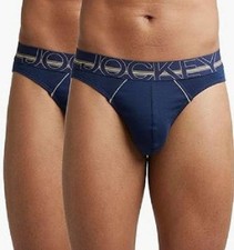 2 Jockey US17 Men's Super Combed Cotton Rib Solid Brief with Ultrasoft Waistband