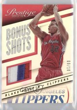 2014-15 Prestige Bonus Shots Materials Premium Gold Prime 9/10 Blake Griffin 7y2