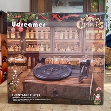 NIB Udreamer 3 Speed Record Turntable Player Built-in Speakers Headphone Jack