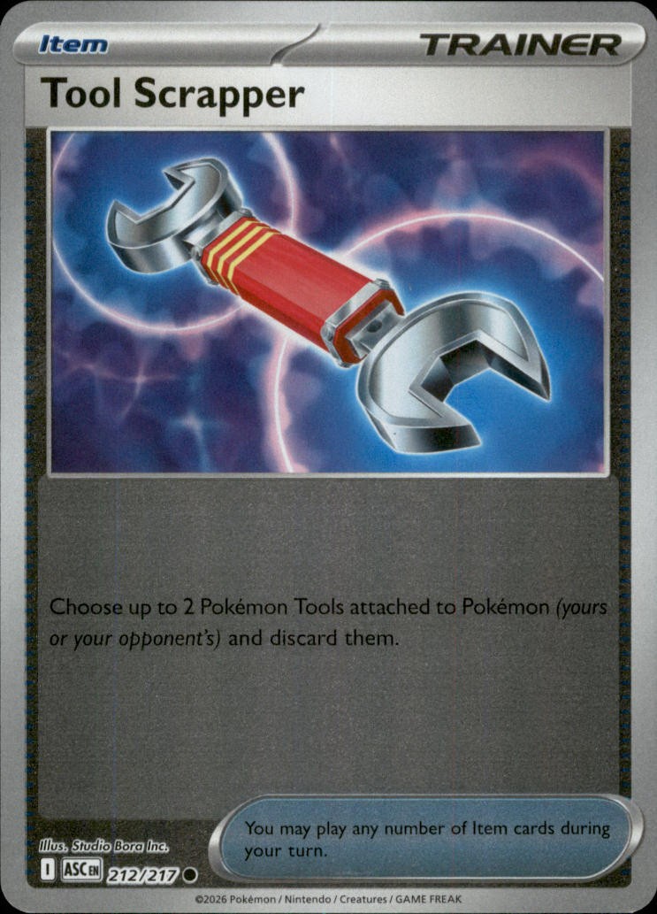 Tool Scrapper 212/217 ME: Ascended Heroes Reverse Holo Pokemon-EN NM