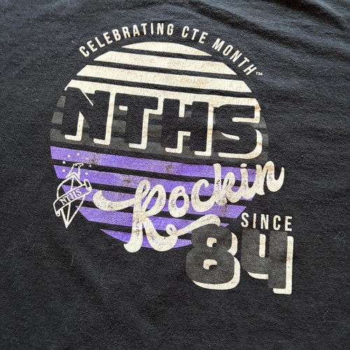 NTHS Rockin’ Since ’84 T-Shirt Black 2XL – Celebrating CTE Month Graphic Tee Ret - Picture 2 of 7