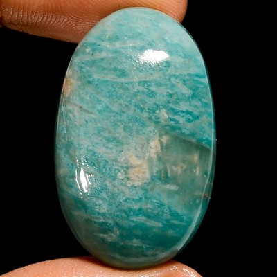 100% Natural Amazonite Oval Shape Cabochon Loose Gemstone 43 Ct 33X20X7mm A36517