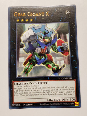 Yu-Gi-Oh Gear Gigant X MAGO-EN131 1st Edition Premium Gold Rare LP