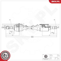 Esen SKV Antriebswelle 40SKV344 FüR Peugeot 106 2 Bifuel CitroËN Saxo S0 S1 VTS