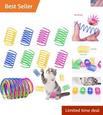 120 Pack Interactive Cat Spring Toys - Colorful Plastic Coils for Active Play