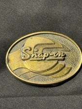 Vintage ORIGINAL Snap-on Tools SOLID BRASS BELT BUCKLE BTS SPP-439 MADE IN USA