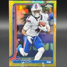 James Cook /50 2025 Topps Chrome Gold Leather Refractor Buffalo Bills NFL #35