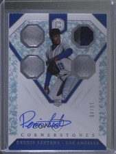 2019 Panini Chronicles Rookie Cornerstones Crystal 10/49 Dennis Santana Auto 2l4