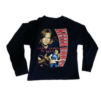 Keith Urban Be Here Tour LS Shirt Double Sided Graphic Concert Tee Mens M W/Tag